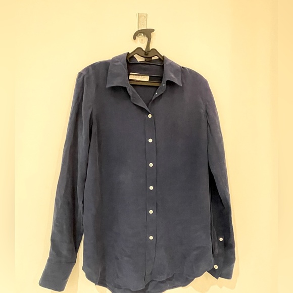 Soft EVERLANE Silk Shirt Blouse - Blue/ Size 00 - Picture 1 of 4